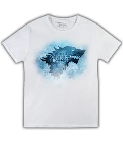 Прикольные футболки: Игра престолов - Winter is coming на белой